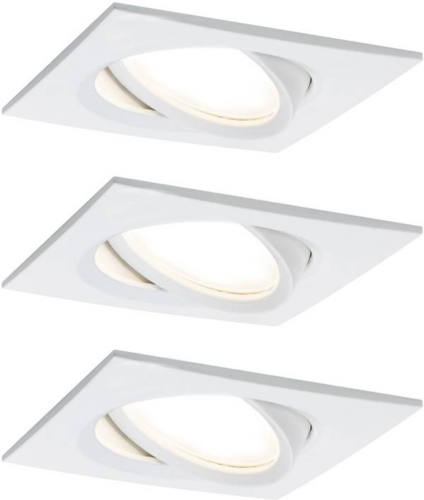 Paulmann 93678  LED-Einbauleuchte 3er Set    18 W Weiß (matt)