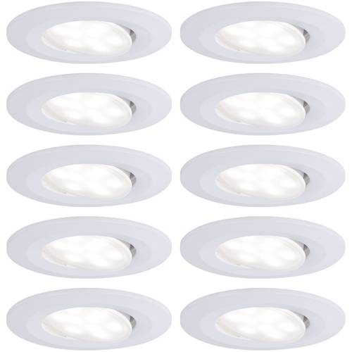 Thumbnail - Paulmann LED-Bad-Einbauleuchte 10er Set 60 W Weiß (matt)