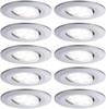 Paulmann Calla LED-Bad-Einbauleuchte 10er Set 65 W IP65 Chrom (matt)