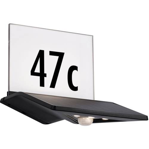 Paulmann 94243 Yoko Solar-Hausnummernleuchte mit Bewegungsmelder EEK: G (A - G) 1.2 W Warmweiß Anthrazit