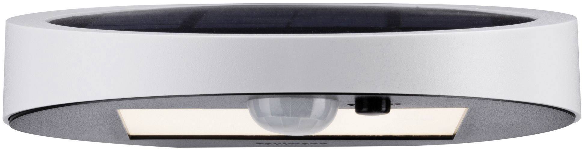 Runde Außenleuchte mit Bewegungssensor, geeignet für moderne Gebäudefassaden. Helles Licht mit klaren Funktionen für Sicherheit.