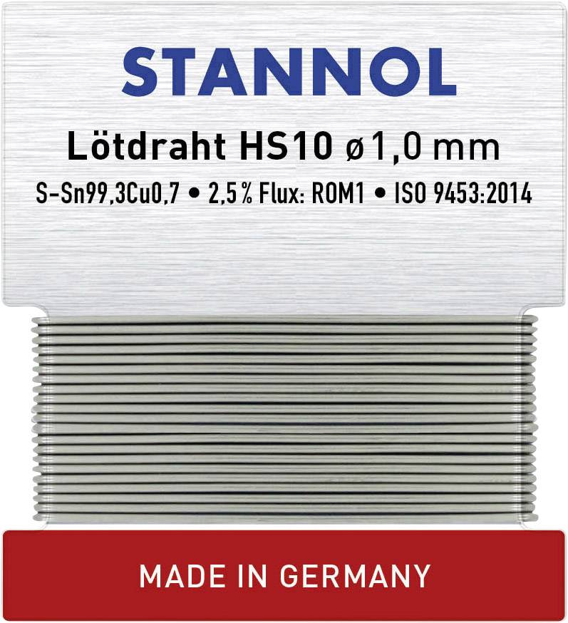 STANNOL HS10 Lötzinn, bleifrei bleifrei Sn0.7Cu 6 g 1.0 mm