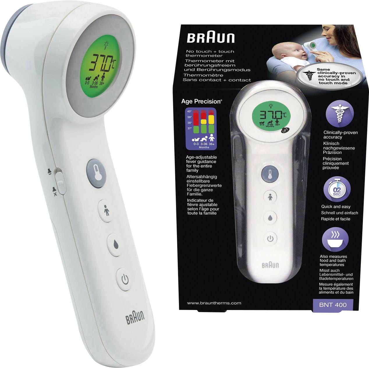 BNT400WE No touch + touch Thermometer-4