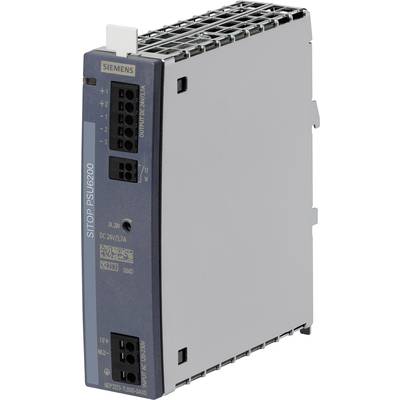 Siemens SITOP PSU6200 Industrie-Netzteil mit 24 VDC Ausgang, Modellnummer sichtbar. Wird zur zuverlässigen Stromversorgung verwendet.