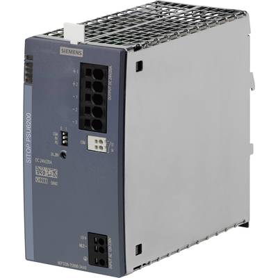 Ein Siemens SITOP PSU6200 Schaltnetzteil für die Hutschienenmontage, mit mehreren Ausgängen und einem stabilen, grauen Gehäuse.