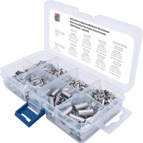 TRU COMPONENTS T1903C034 Aderendhülsen-Sortiment 0.75 mm², 1 mm², 1.5 mm², 2.5 mm², 4 mm², 6 mm², 10 mm², 16 mm² Unisoli...