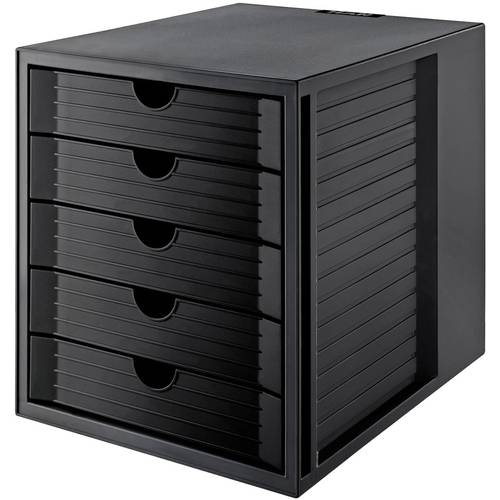 HAN SYSTEMBOX KARMA 14508-13 Schubladenbox Schwarz DIN A4, DIN C4 Anzahl der Schubfächer: 5