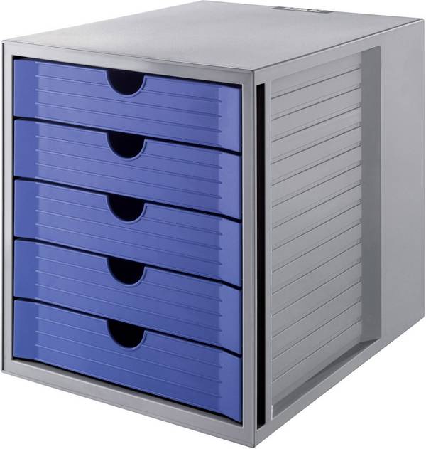 HAN SYSTEMBOX KARMA 14508-16 Schubladenbox Grau DIN A4, DIN C4 Anzahl der Schubfächer: 5