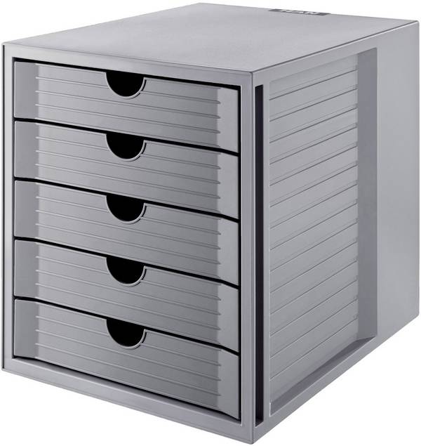 HAN SYSTEMBOX KARMA 14508-18 Schubladenbox Grau DIN A4, DIN C4 Anzahl der Schubfächer: 5