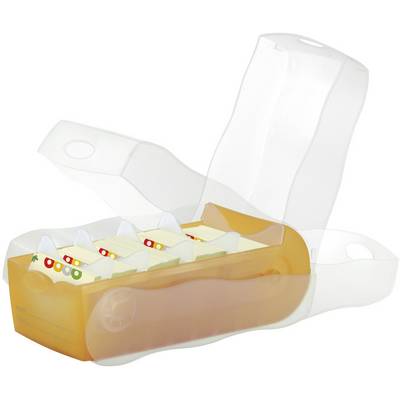HAN CROCO 997-613 Karteikasten Orange, Transluzent max. Anzahl der Karten: 900 Karten DIN A7 quer inkl. 100 linierten Ka-2