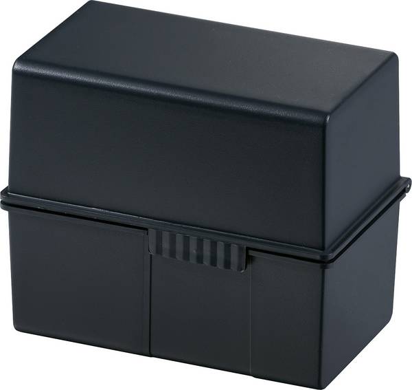 HAN HAN - Kartei - für A7 - Kapazität: 300 Karten 977-13 Karteibox Schwarz max. Anzahl der Karten: 300 Karten DIN A7 quer Stahlscharnier, Deckel als zusätzlicher Trog nutzbar
