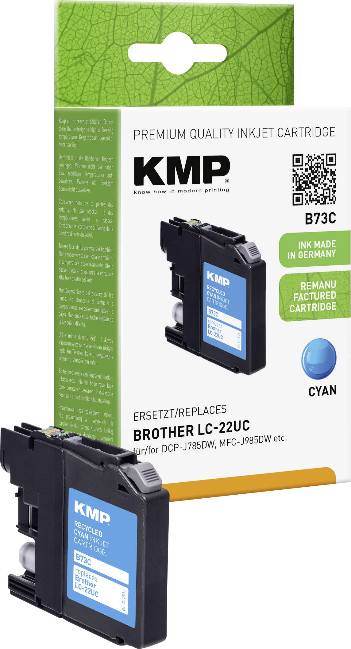 KMP Tintenpatrone ersetzt Brother LC22UC