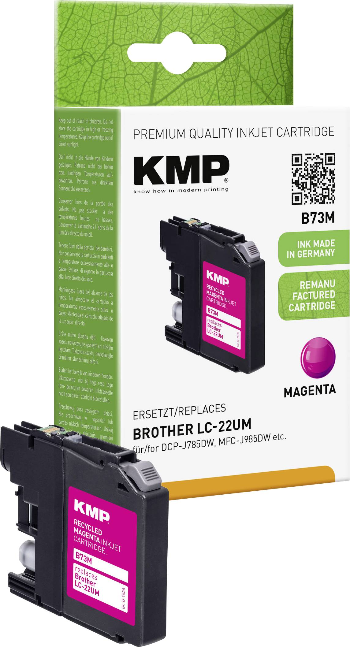 KMP Tintenpatrone ersetzt Brother LC22UM