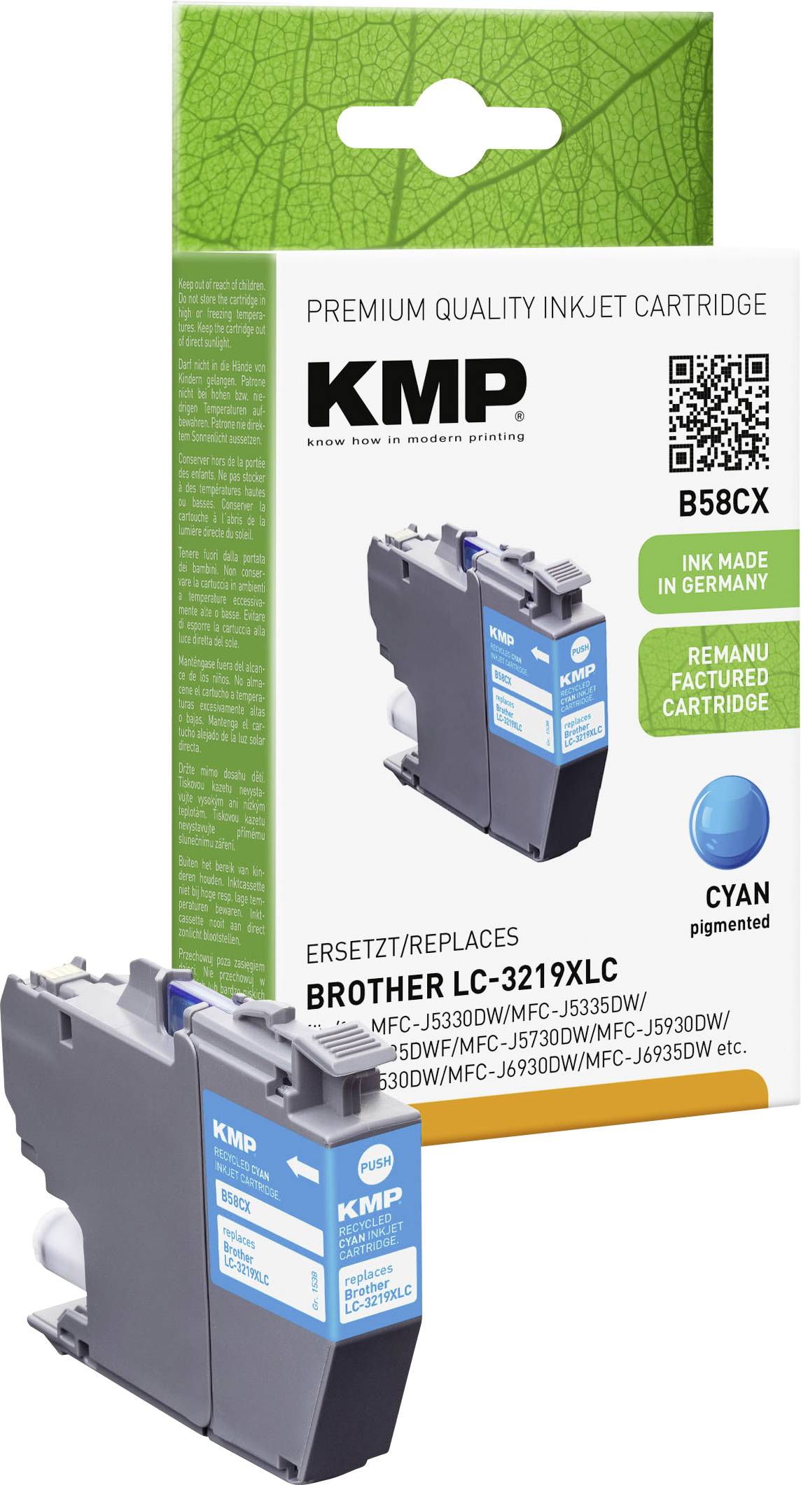 KMP Tintenpatrone ersetzt Brother LC3219XLC