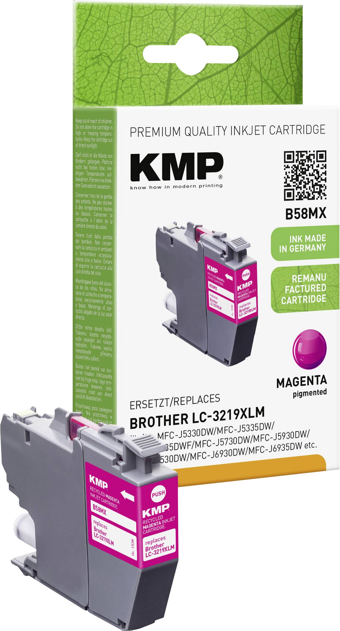 KMP Tintenpatrone ersetzt Brother LC3219XLM