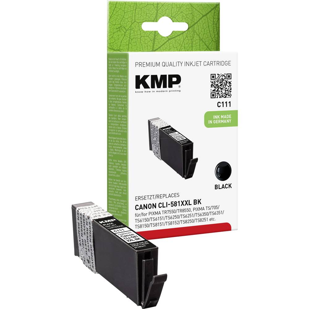 KMP 1577,0201 inktcartridge Compatible Zwart