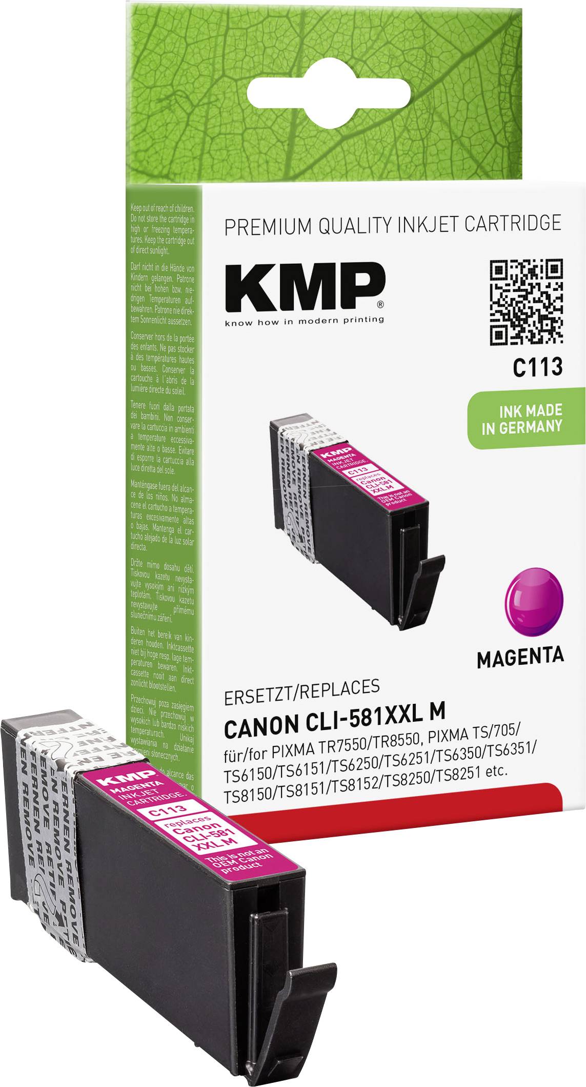 KMP Tintenpatrone ersetzt Canon 581MXXL (1996C001)