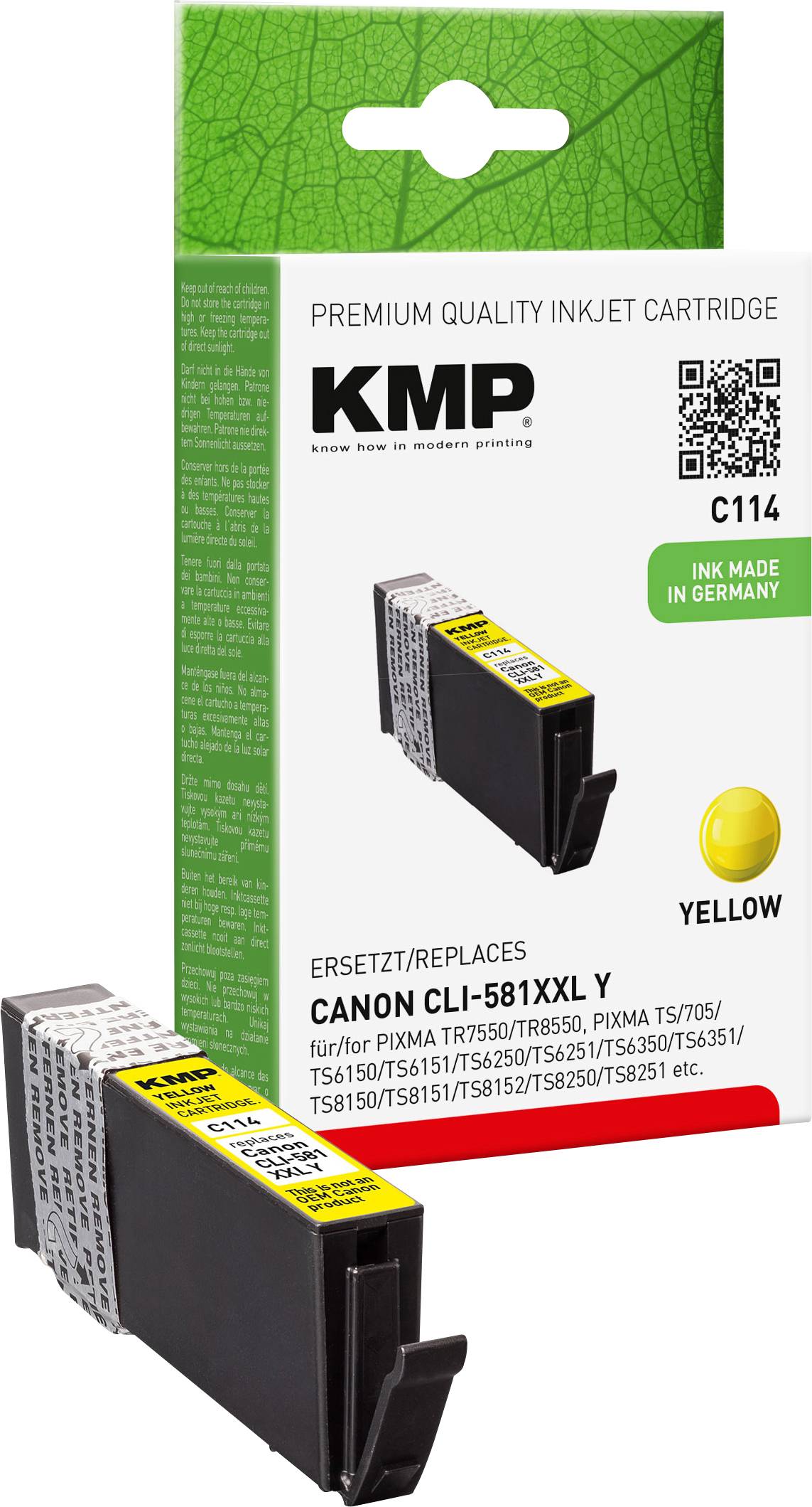 KMP Tintenpatrone ersetzt Canon 581YXXL (1997C001)