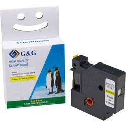 Image of Schriftband G&G 15567 Kompatibel ersetzt DYMO 40918 Bandfarbe: Gelb Schriftfarbe: Schwarz 9 mm 7 m