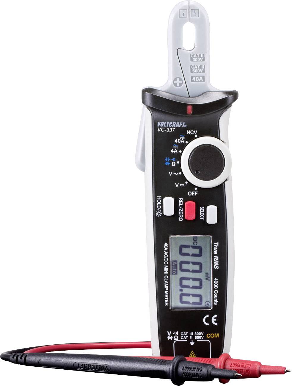 VOLTCRAFT VC-337 Stroomtang Kalibratie (ISO) Digitaal CAT III 300 V, CAT II 600 V Weergave (counts): 4000