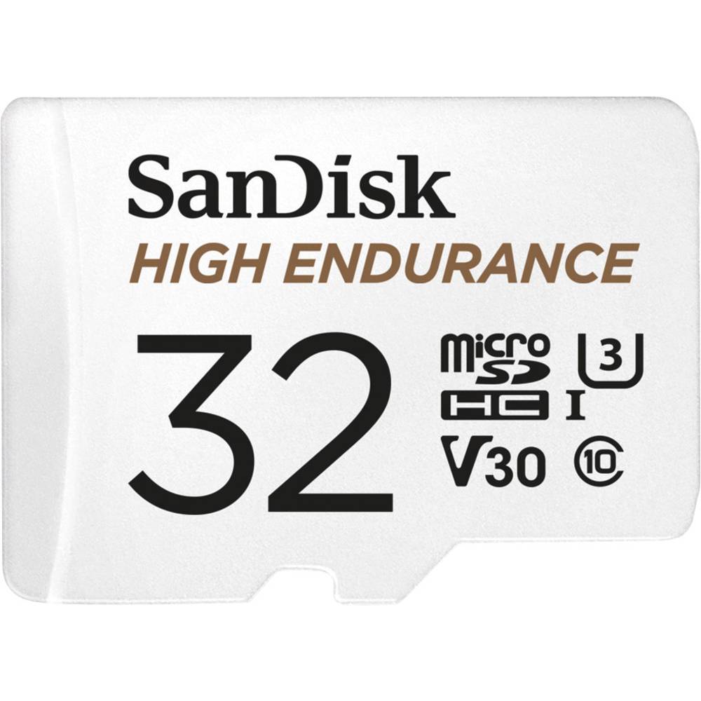 SanDisk High Endurance Monitoring miniSDHC-kaart 32 GB Class 10, UHS-I, UHS-Class 3, v30 Video Speed