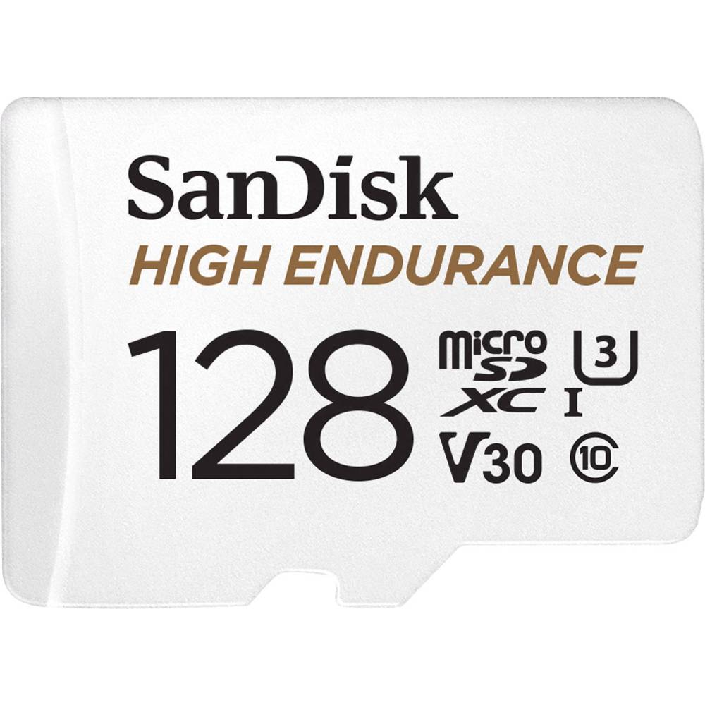 SanDisk High Endurance Monitoring miniSDXC-kaart 128 GB Class 10, UHS-I, UHS-Class 3, v30 Video Spee