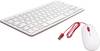 Raspberry Pi® Desktop Kit USB Tastatur, Maus-Set Deutsch, QWERTZ Weiß, Rot