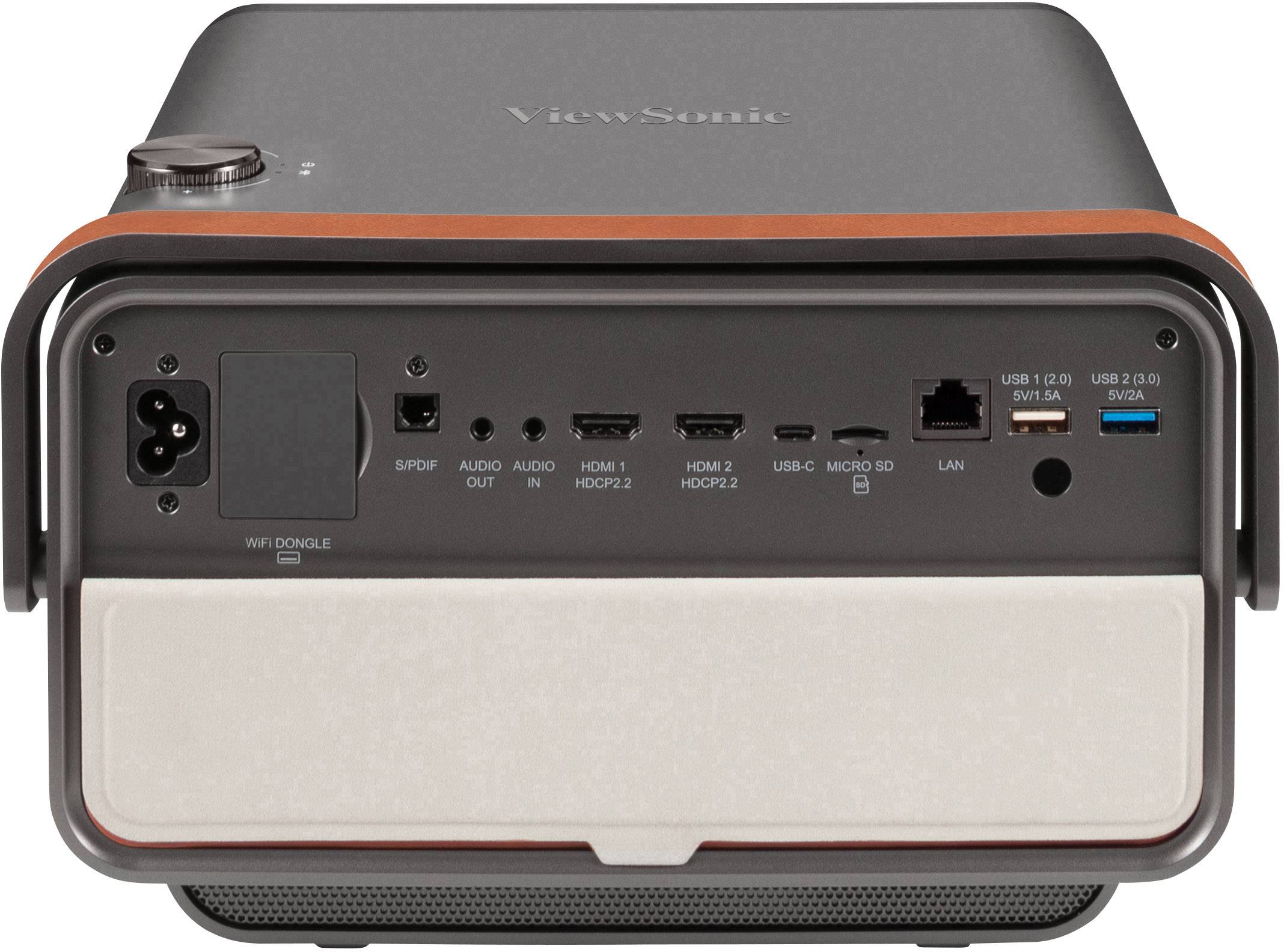 Viewsonic Beamer X10-4K LED 2400 lm 3840 x 2160 UHD 4K automatische Trapezkorrektur, Integrierter Lautsprecher, Kurzdist-3