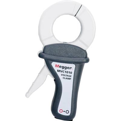 Stromzange 'Megger MVC1010' zur Messung von Spannung. Graue und weiße Farbgebung, ergonomisches Design für präzise Anwendung.