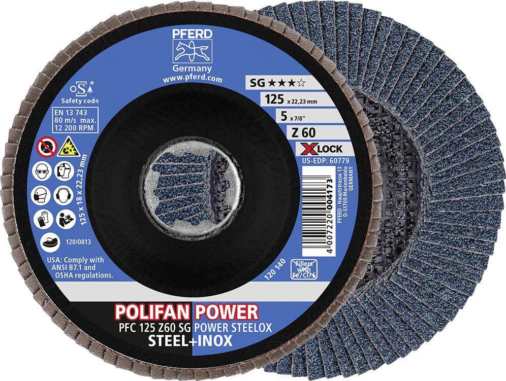 PFERD TOOLS 67786126 Fächerschleifscheibe Durchmesser 125 mm 10 St.