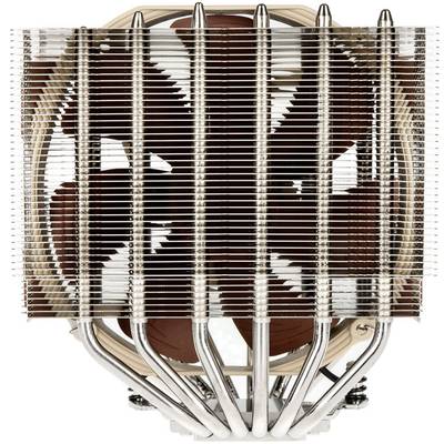 Kühlkörper- und Lüfterkombination mit mehreren Metallrippen und Kühlrohren. Funktion: Ableitung von Wärme von Computerelementen.