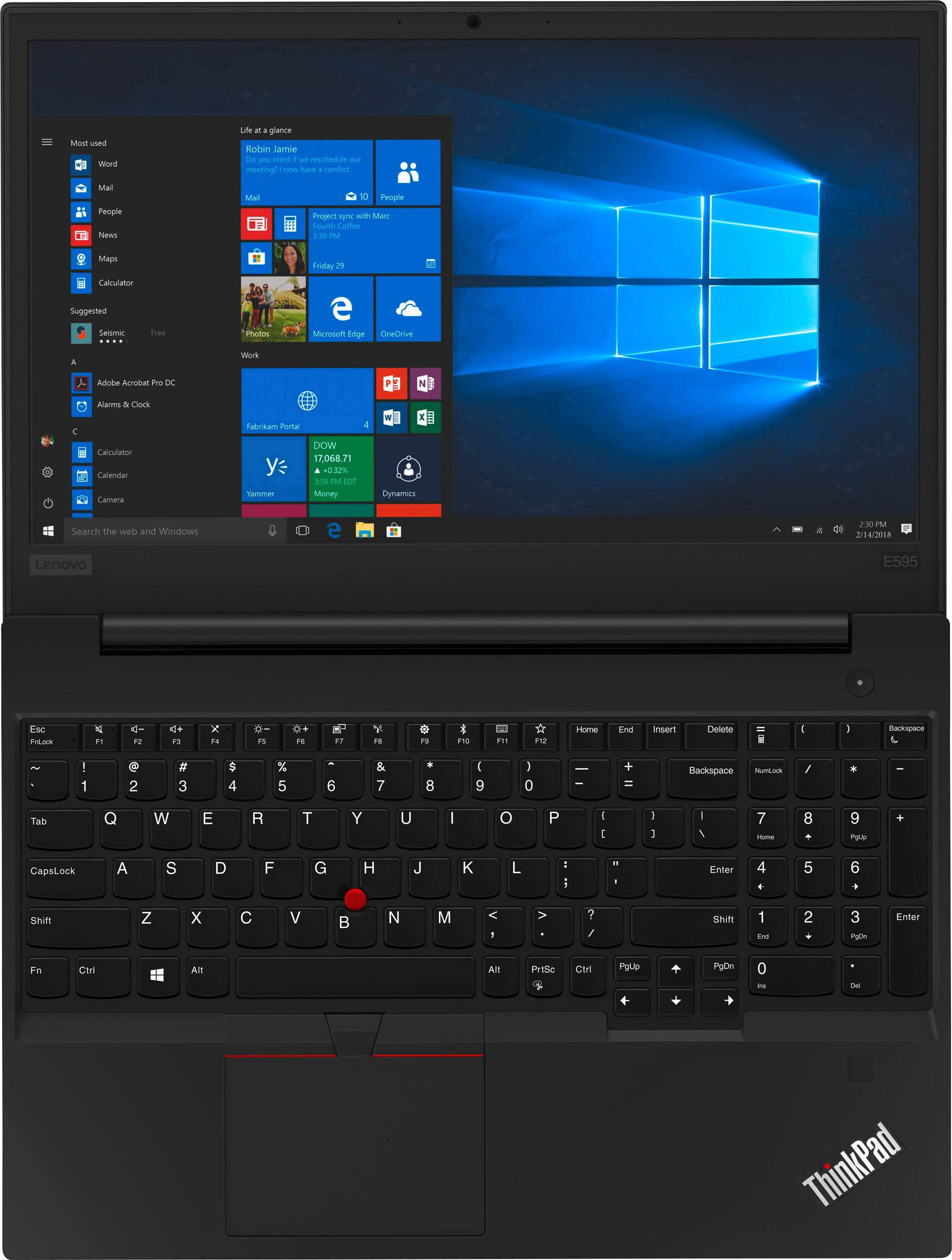Lenovo Notebook 39.6 cm (15.6 Zoll) Full-HD+ AMD 3500U 16 GB RAM 512 GB SSD Deutsch, QWERTZ Aluminium 20NF001HGE-9