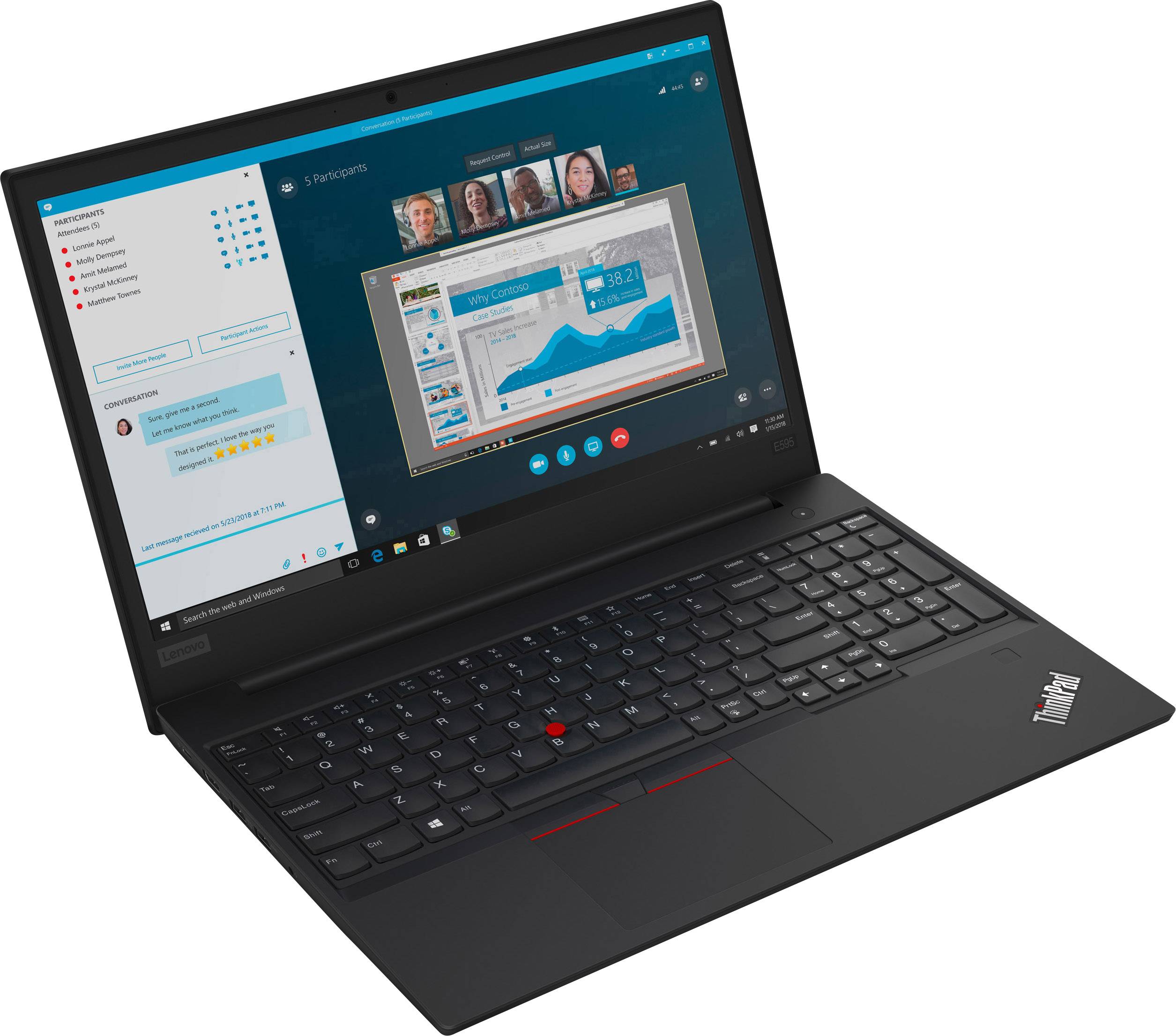 Lenovo Notebook 39.6 cm (15.6 Zoll) Full-HD+ AMD 3500U 16 GB RAM 512 GB SSD Deutsch, QWERTZ Aluminium 20NF001HGE-10