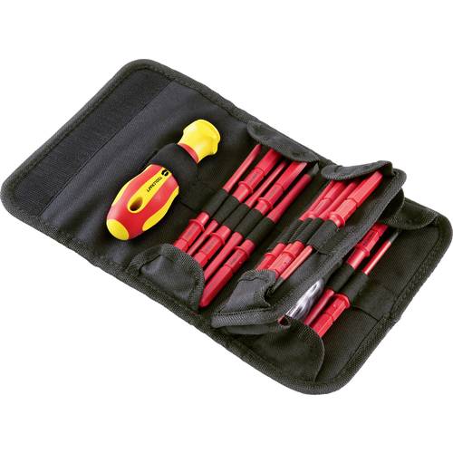 TOOLCRAFT WHS-017 Elektronik- u. Feinmechanik, Elektriker, VDE, Werkstatt Wechselklinge 17teilig Schlitz, Außen-Sechsrun...