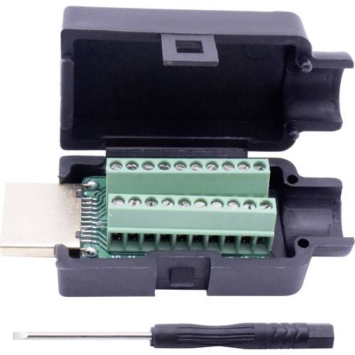 Thumbnail - TRU COMPONENTS T1904C104 HDMI-Steckverbinder Stecker, Einbau vertikal Polzahl: 20 Schwarz 1 St.