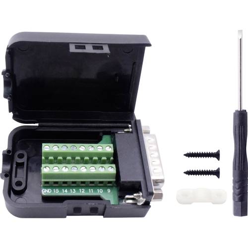 TRU COMPONENTS T1904C092 D-SUB Stiftleisten-Set Polzahl: 15 Schrauben 1 St.