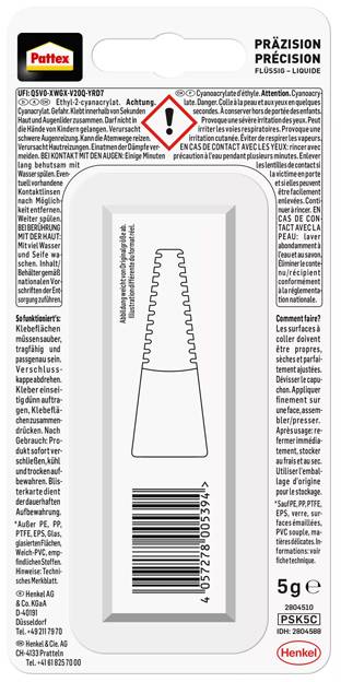Pattex Präzision Sekundenkleber PSK5C 5 g-2