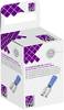 TRU COMPONENTS T1904C039 Flachsteckhülsen-Sortiment Steckbreite: 6.30 mm Steckdicke: 0.80 mm 180 ° Teilisoliert Blau 25 St.