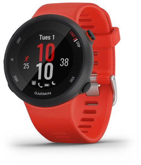 Garmin Forerunner 45 - Schwarz - intelligente Uhr mit Band - Silikon - Lava Red - Bandgröße: L - Anzeige 2.6 cm (1.04")-0