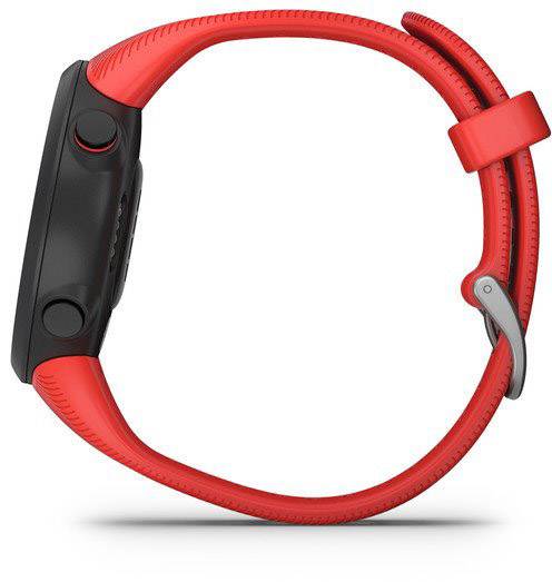 Garmin Forerunner 45 - Schwarz - intelligente Uhr mit Band - Silikon - Lava Red - Bandgröße: L - Anzeige 2.6 cm (1.04")-1