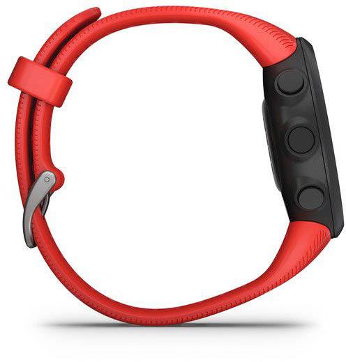 Garmin Forerunner 45 - Schwarz - intelligente Uhr mit Band - Silikon - Lava Red - Bandgröße: L - Anzeige 2.6 cm (1.04")-2