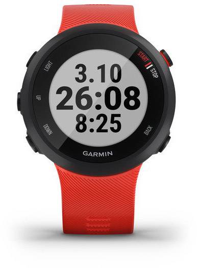 Garmin Forerunner 45 - Schwarz - intelligente Uhr mit Band - Silikon - Lava Red - Bandgröße: L - Anzeige 2.6 cm (1.04")-3