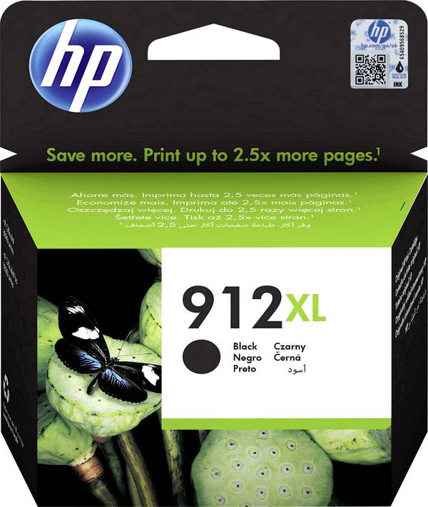 HP 912XL Druckerpatrone  Original Schwarz 3YL84AE Tinte