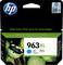 Patrone HP 963XL Cyan. Auf der Verpackung sind ein Schmetterling und Lotusblätter abgebildet. Text: 'Save more. Print up to 2x more pages.'