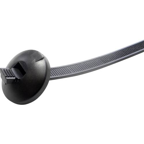 WKK 113227071 113227071 Kabelbinder 370 mm 7.60 mm Schwarz mit Lamellenfuß 1 St.