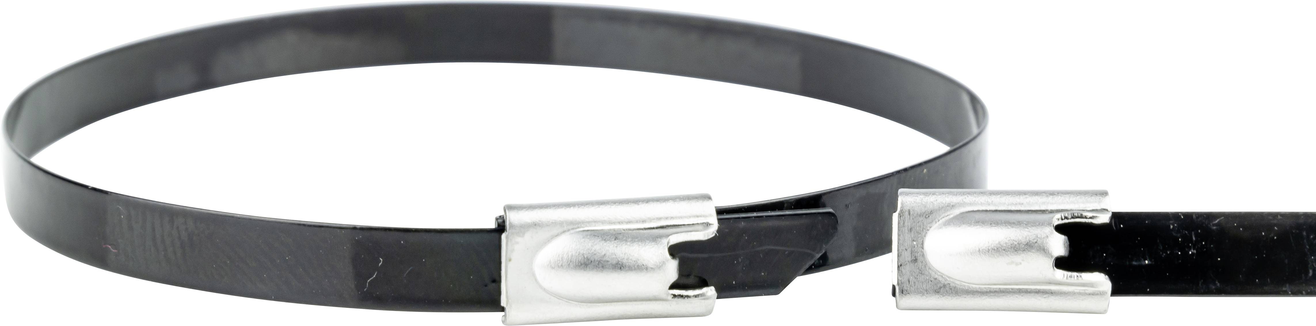 WKK ART006293 Edelstahl-Kabelbinder 680 mm 7.60 mm Schwarz 1 St.