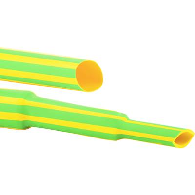 Hongshang ART002437 Schrumpfschlauch ohne Kleber Gelb, Grün 3 mm 1 mm Schrumpfrate:3:1 Meterware