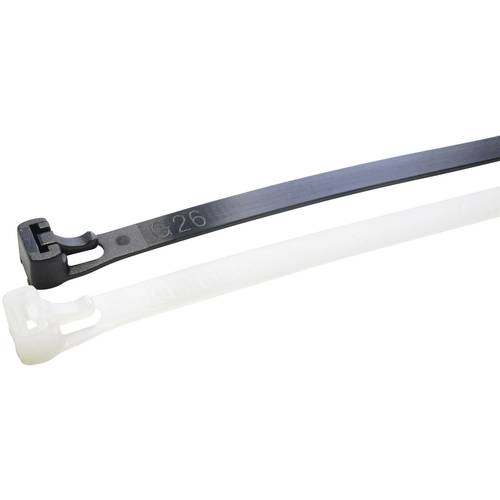 WKK 11887071 11887071 Kabelbinder 150 mm 7.60 mm Schwarz Lösbar, UV-stabilisiert, beständig gegen Öl, beständig gegen Lö...