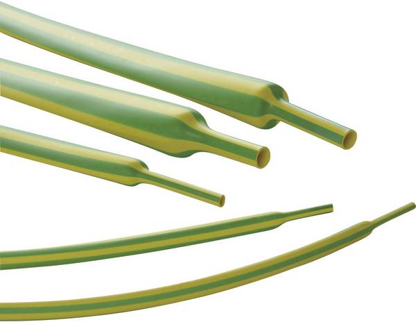 Hongshang 10486 Schrumpfschlauch ohne Kleber Gelb, Grün 19 mm 9.50 mm Schrumpfrate:2:1 Meterware