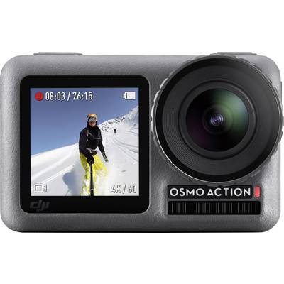 DJI Osmo Action Cam 4K, Ultra HD, Dual-Display, Bildstabilisierung, Touch-Screen, Intervall-Aufnahme, Zeitlupe, Wasserfe